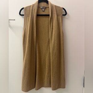 Cashmere Long Sleeveless Cardigan